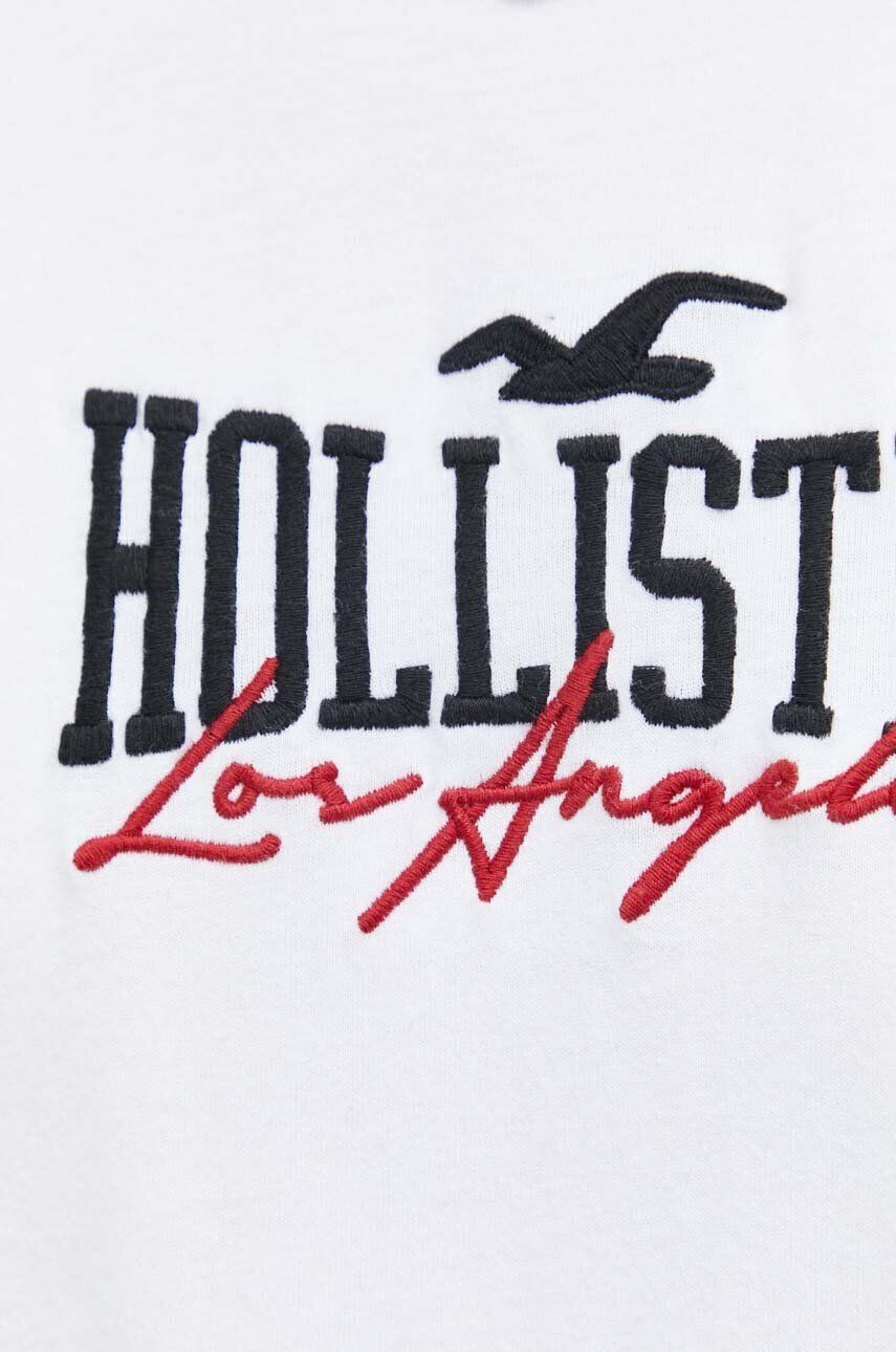 Hollister Co. Bombažna kratka majica rdeča barva - Pepit.si