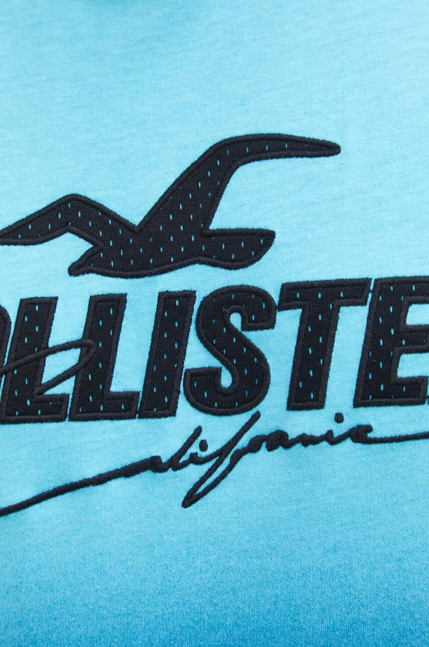 Hollister Co. Bombažna kratka majica črna barva - Pepit.si