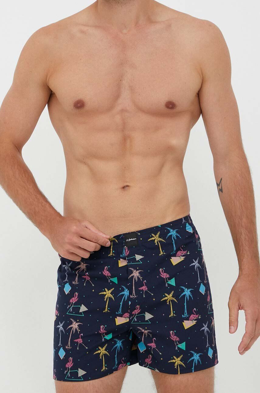 Hollister Co. Bombažne boksarice 5-pack črna barva - Pepit.si