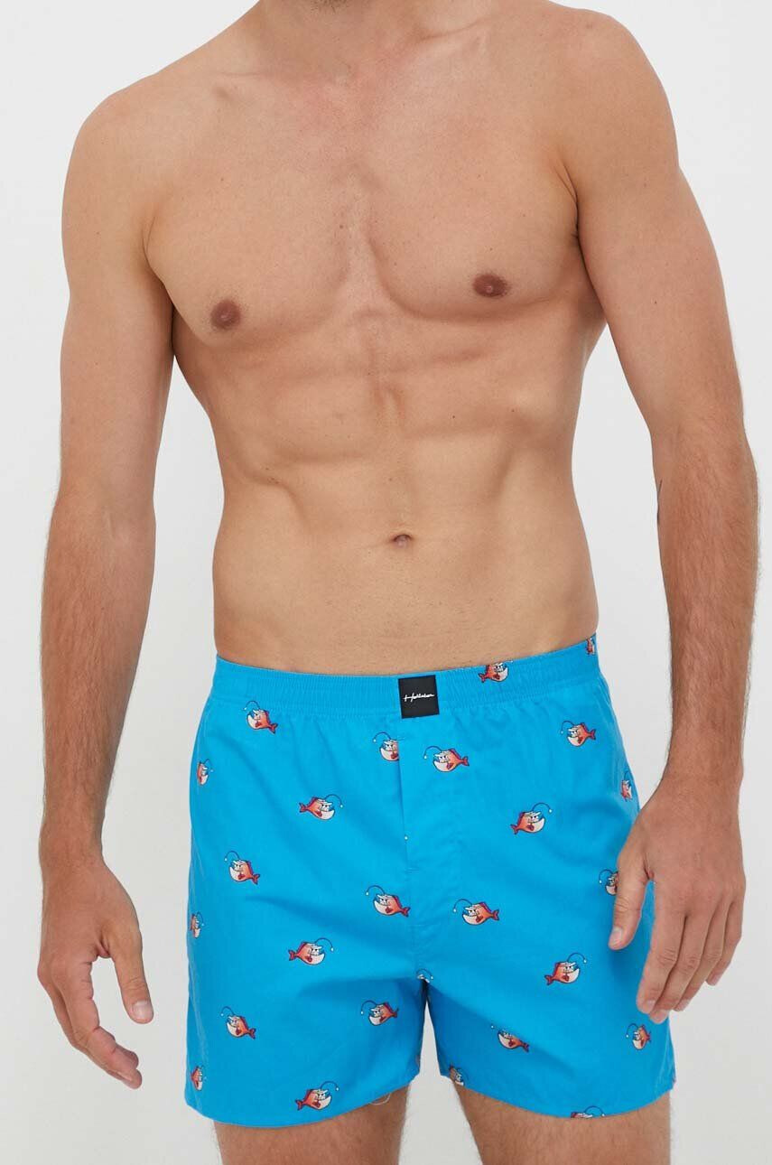 Hollister Co. Bombažne boksarice 5-pack črna barva - Pepit.si