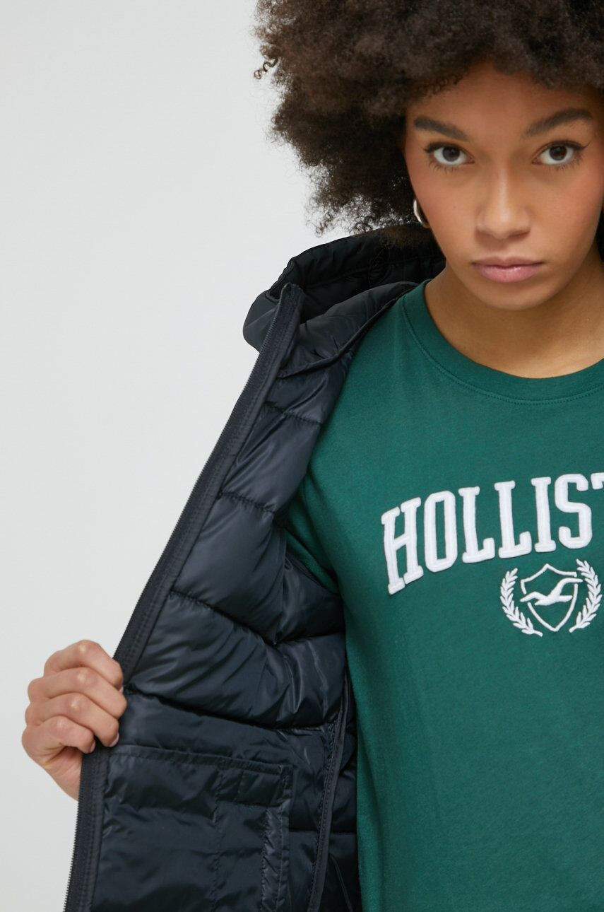 Hollister Co. Jakna ženska črna barva - Pepit.si