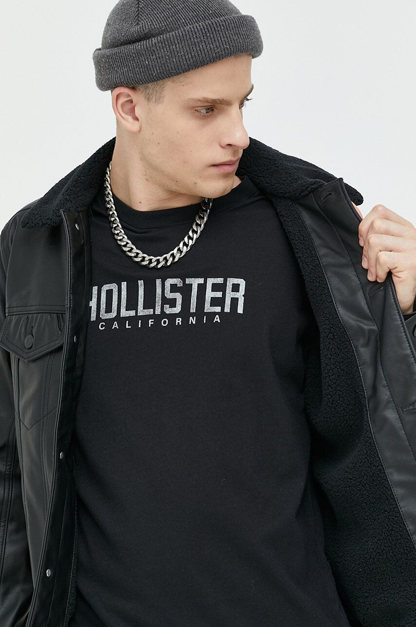 Hollister Co. Jakna moška črna barva - Pepit.si