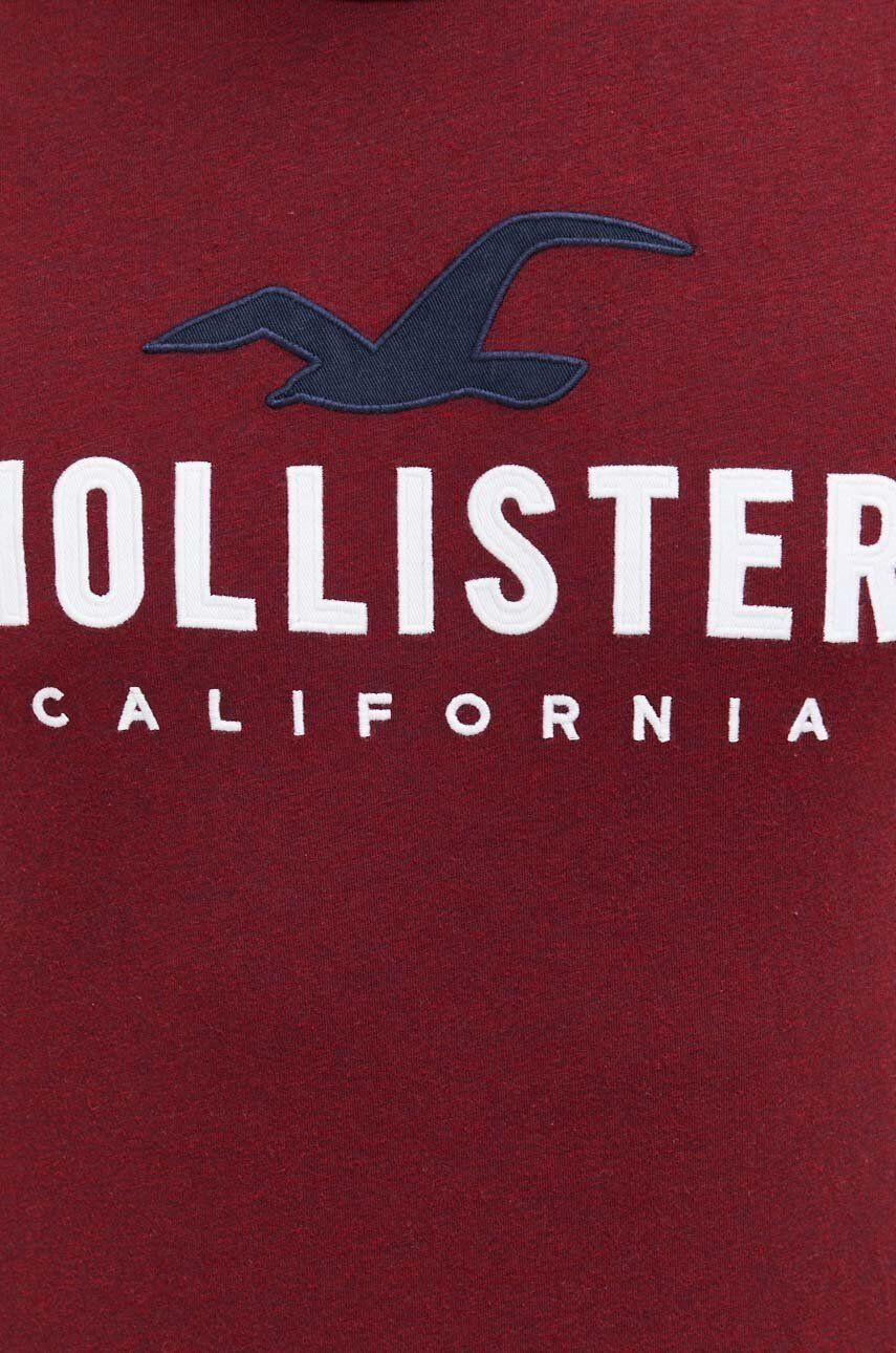 Hollister Co. Kratka majica moški bordo barva - Pepit.si