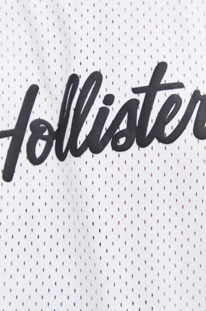 Hollister Co. Kratka majica moški bela barva - Pepit.si