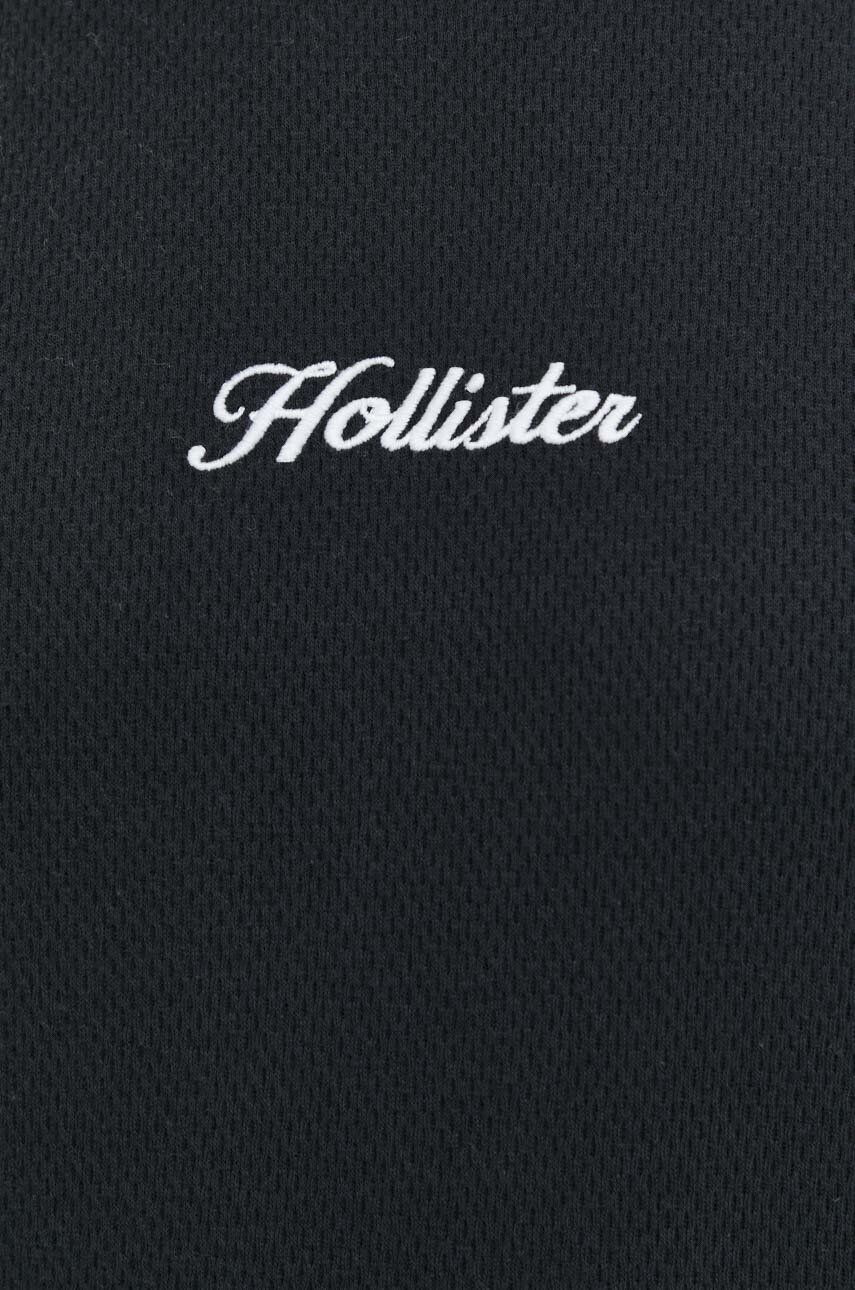 Hollister Co. Majica z dolgimi rokavi moški črna barva - Pepit.si