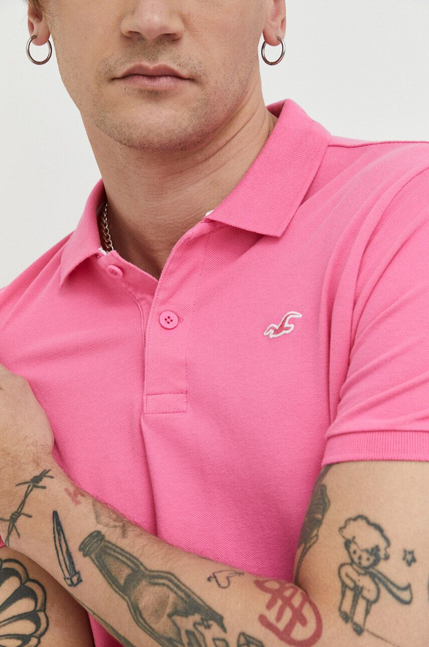 Hollister Co. Polo moški bež barva - Pepit.si