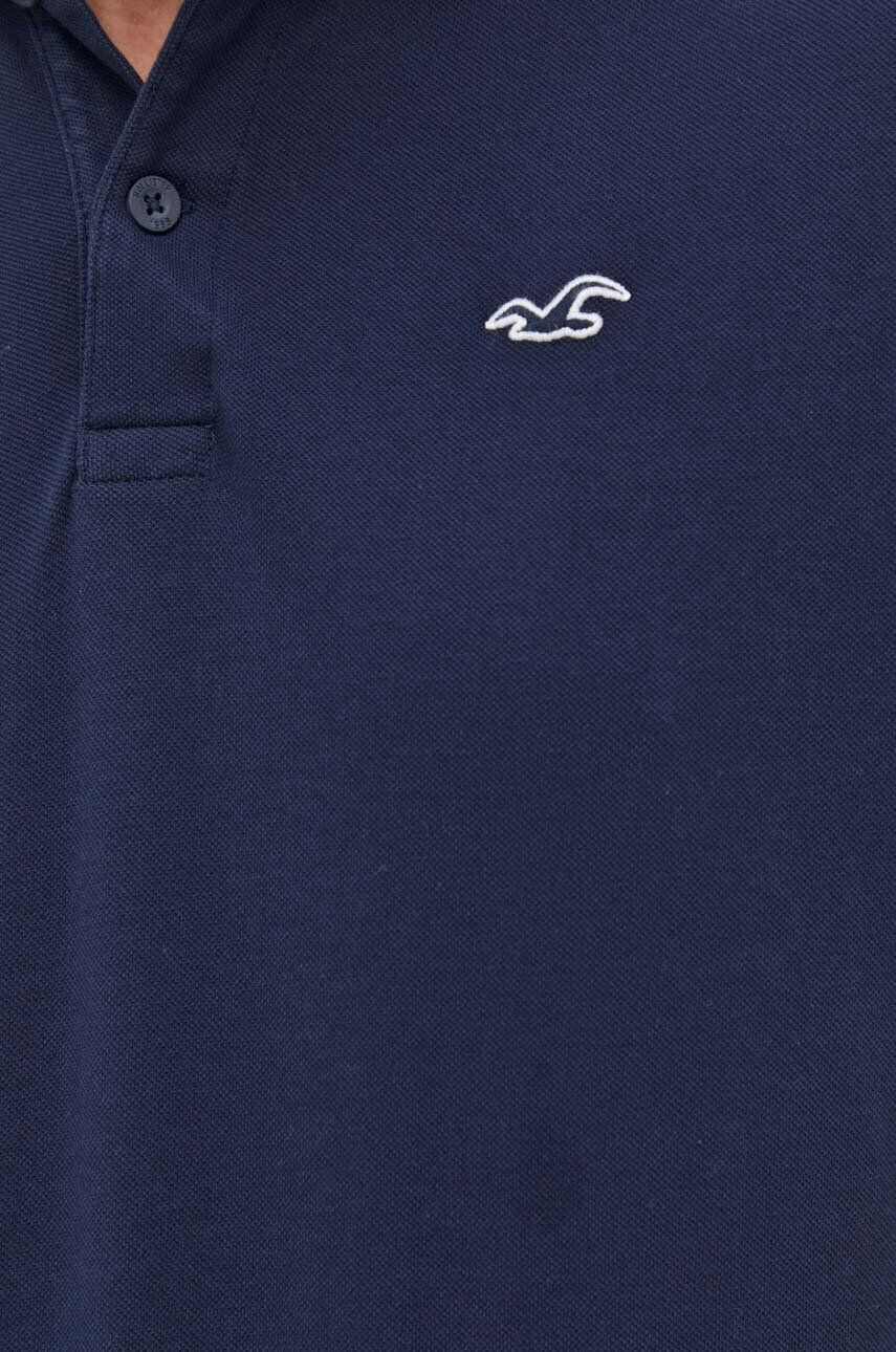 Hollister Co. Polo moški mornarsko modra barva - Pepit.si