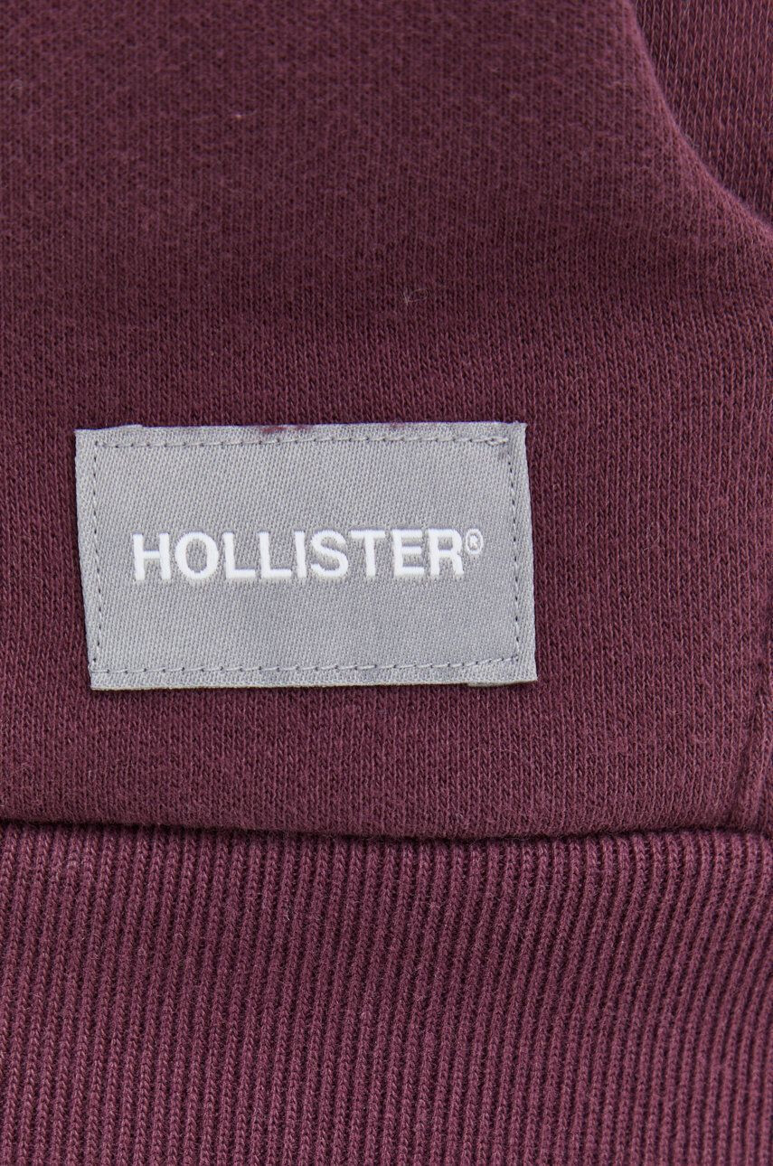 Hollister Co. Pulover moški vijolična barva s kapuco - Pepit.si