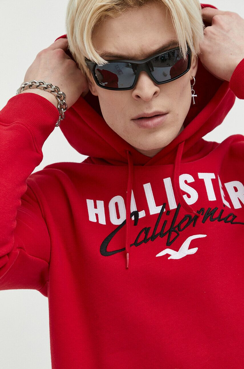 Hollister Co. Pulover ženska siva barva - Pepit.si