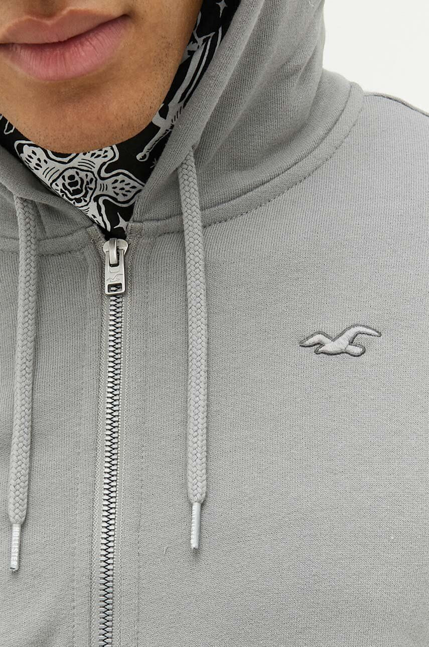 Hollister Co. Pulover ženska mornarsko modra barva s kapuco - Pepit.si