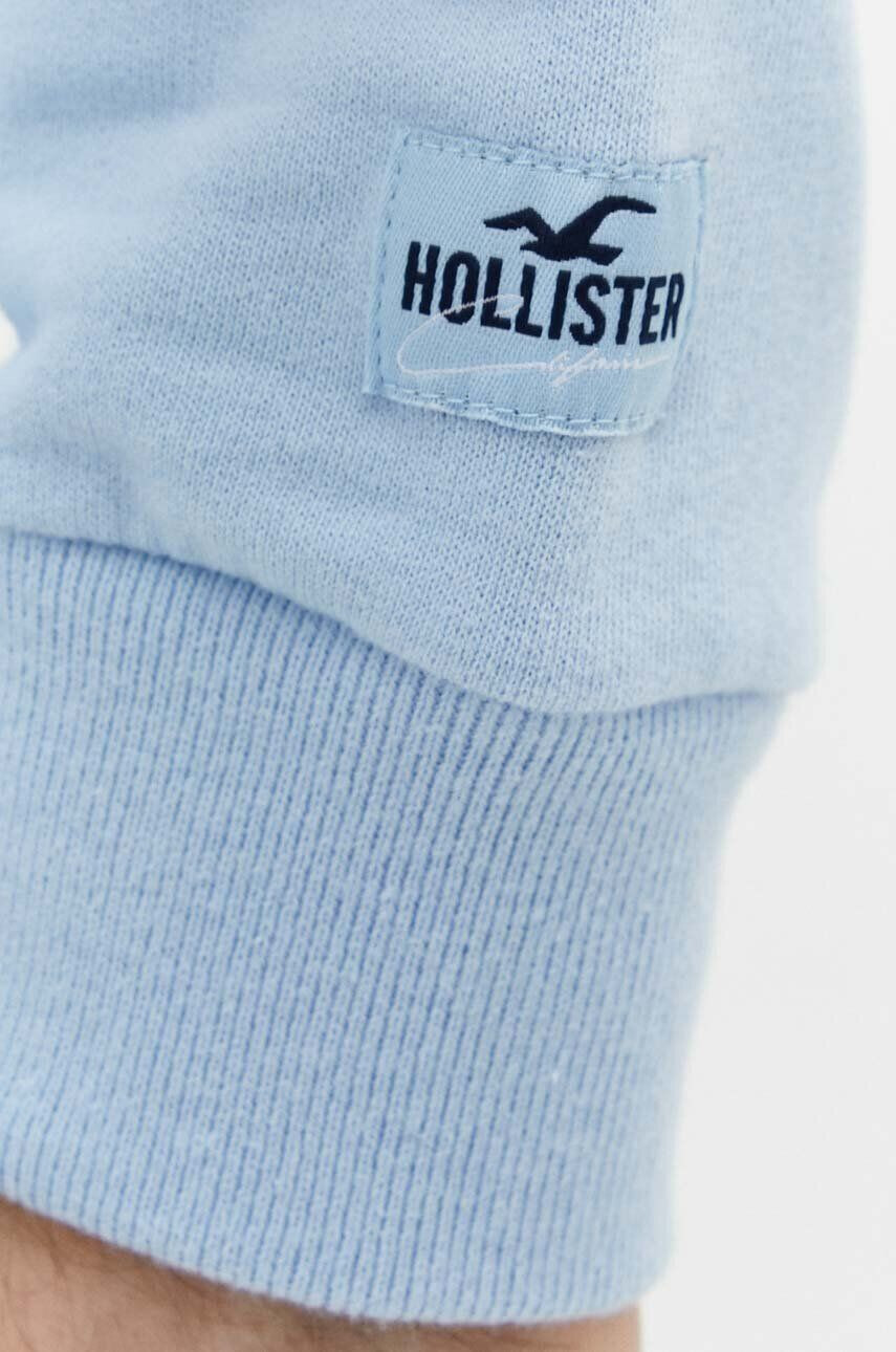 Hollister Co. Pulover ženska siva barva s kapuco - Pepit.si