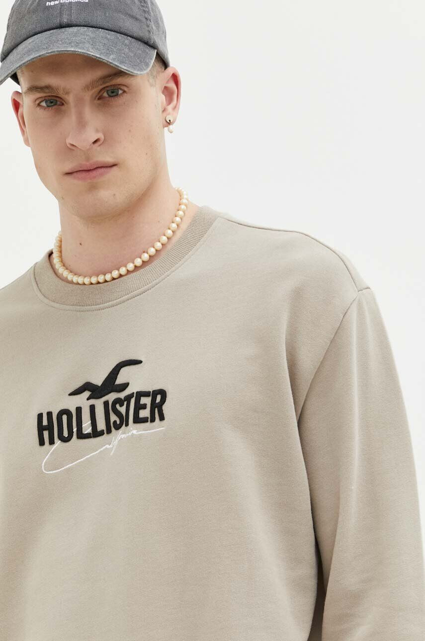 Hollister Co. Pulover moška bež barva - Pepit.si