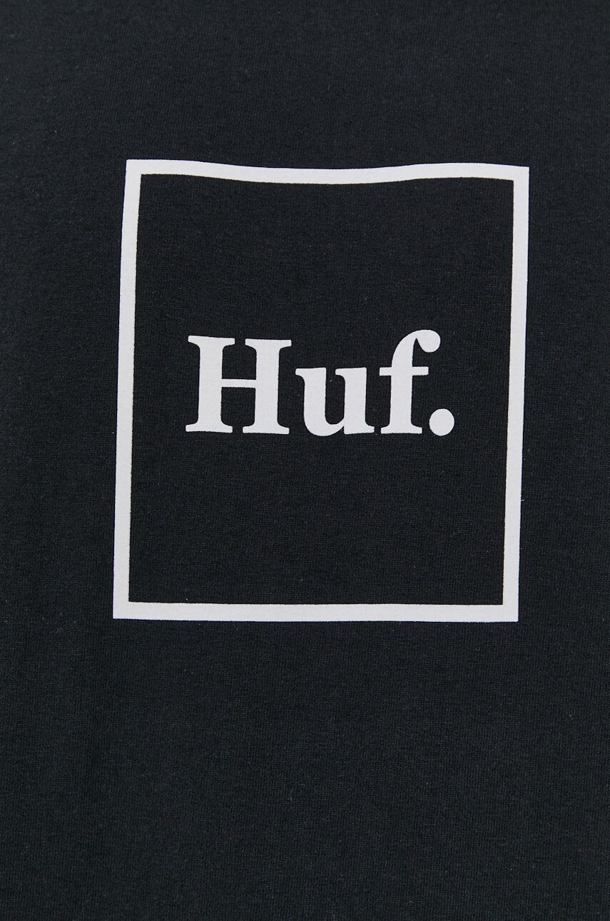 Huf Bombažen longsleeve črna barva - Pepit.si