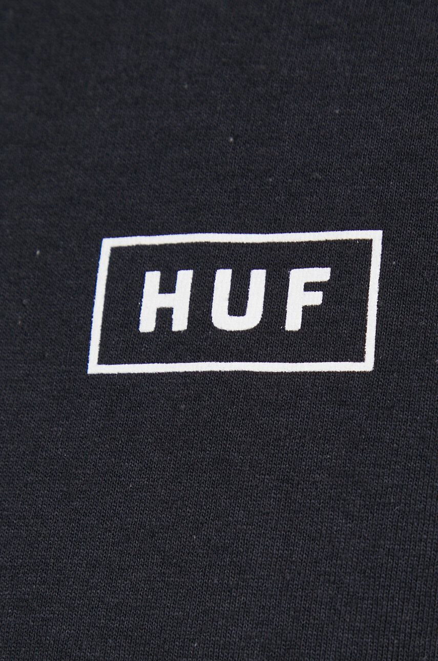 Huf Bombažen longsleeve črna barva - Pepit.si