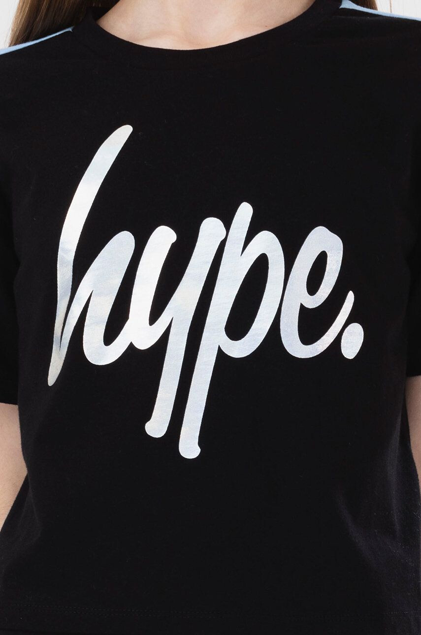 Hype Otroški bombažen t-shirt črna barva - Pepit.si