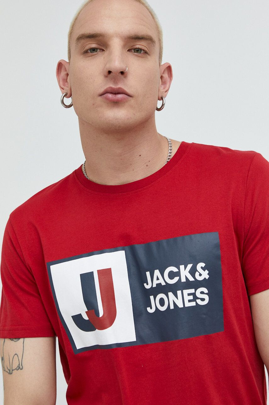 Jack & Jones Bombažna kratka majica Jcologan - Pepit.si