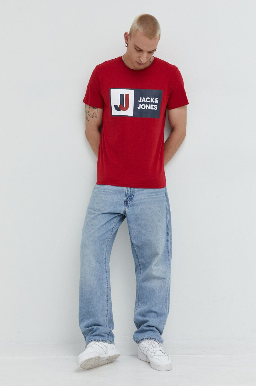 Jack & Jones Bombažna kratka majica Jcologan - Pepit.si