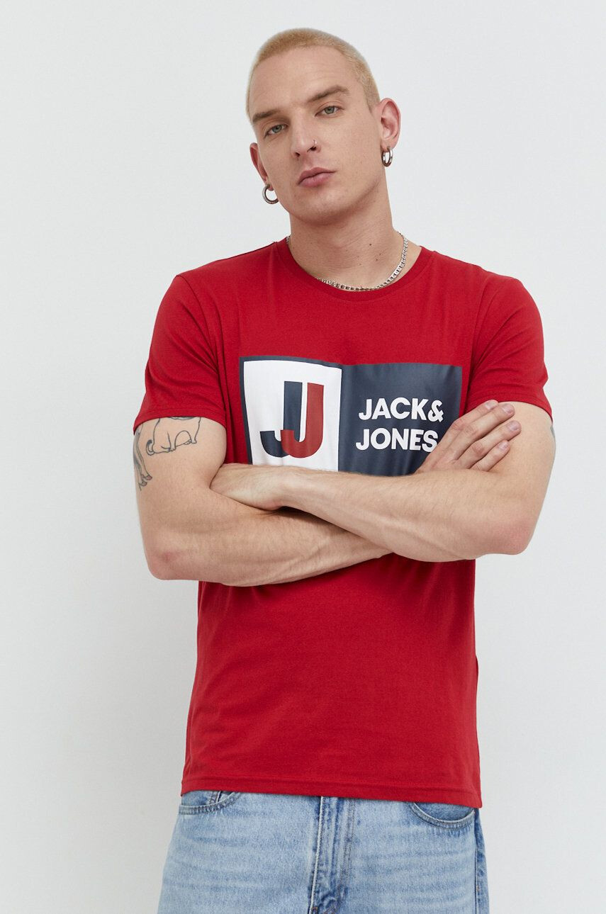 Jack & Jones Bombažna kratka majica Jcologan - Pepit.si