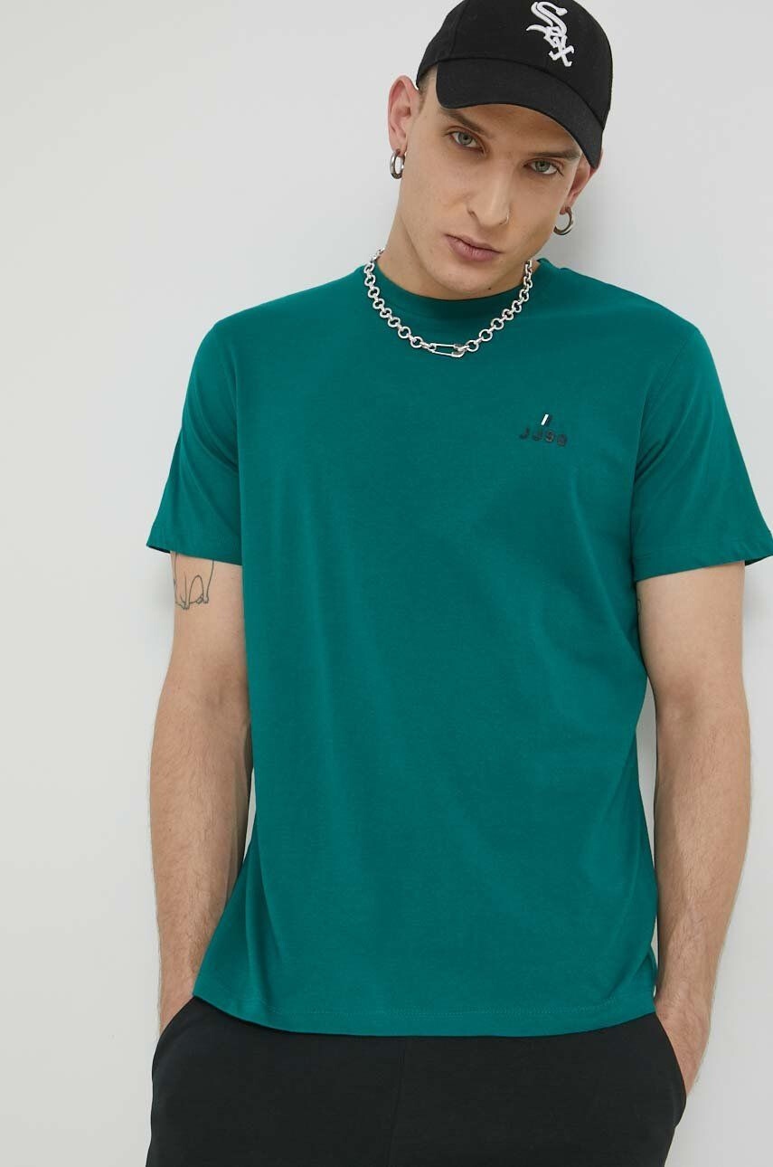 Jack & Jones Bombažna kratka majica JJEJOE zelena barva 12221199 - Pepit.si