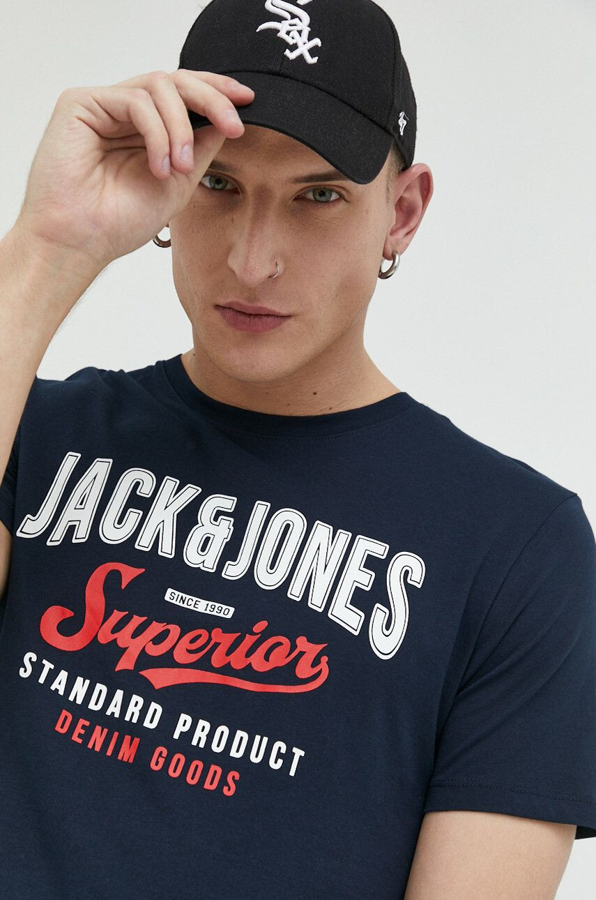 Jack & Jones Bombažna kratka majica JJELOGO - Pepit.si