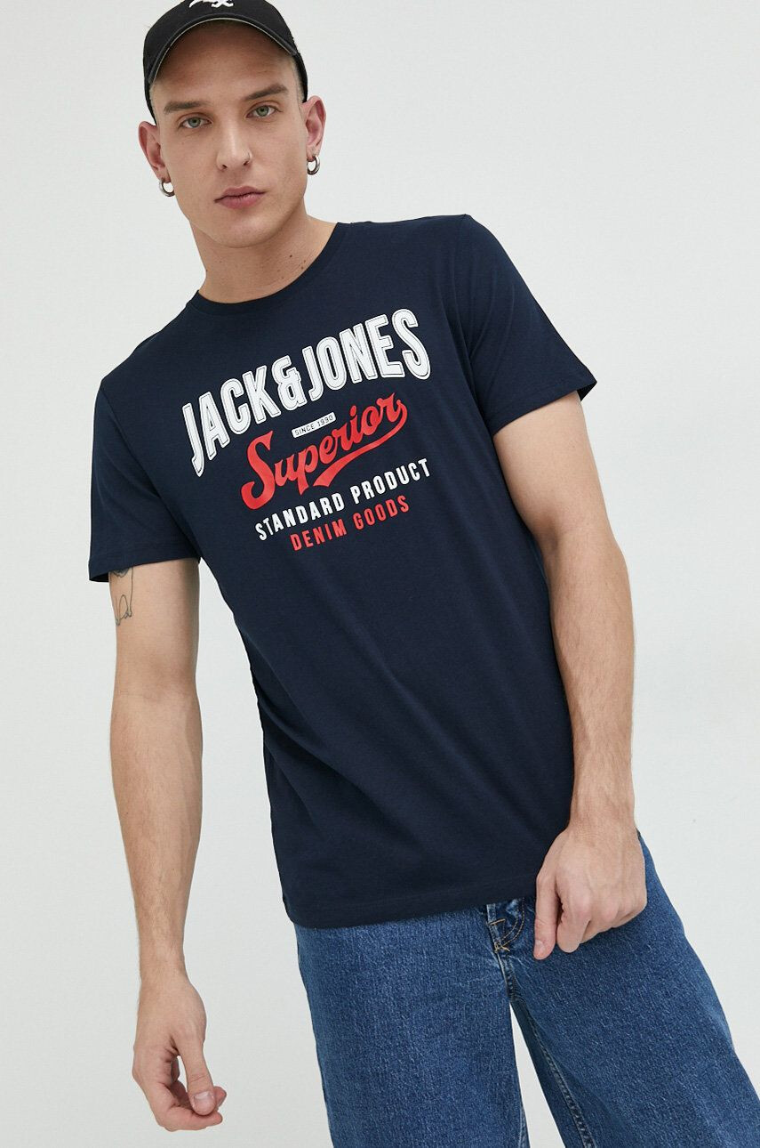 Jack & Jones Bombažna kratka majica JJELOGO - Pepit.si