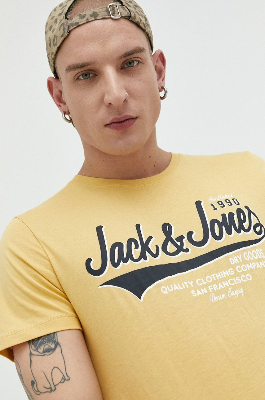 Jack & Jones Bombažna kratka majica JJELOGO - Pepit.si