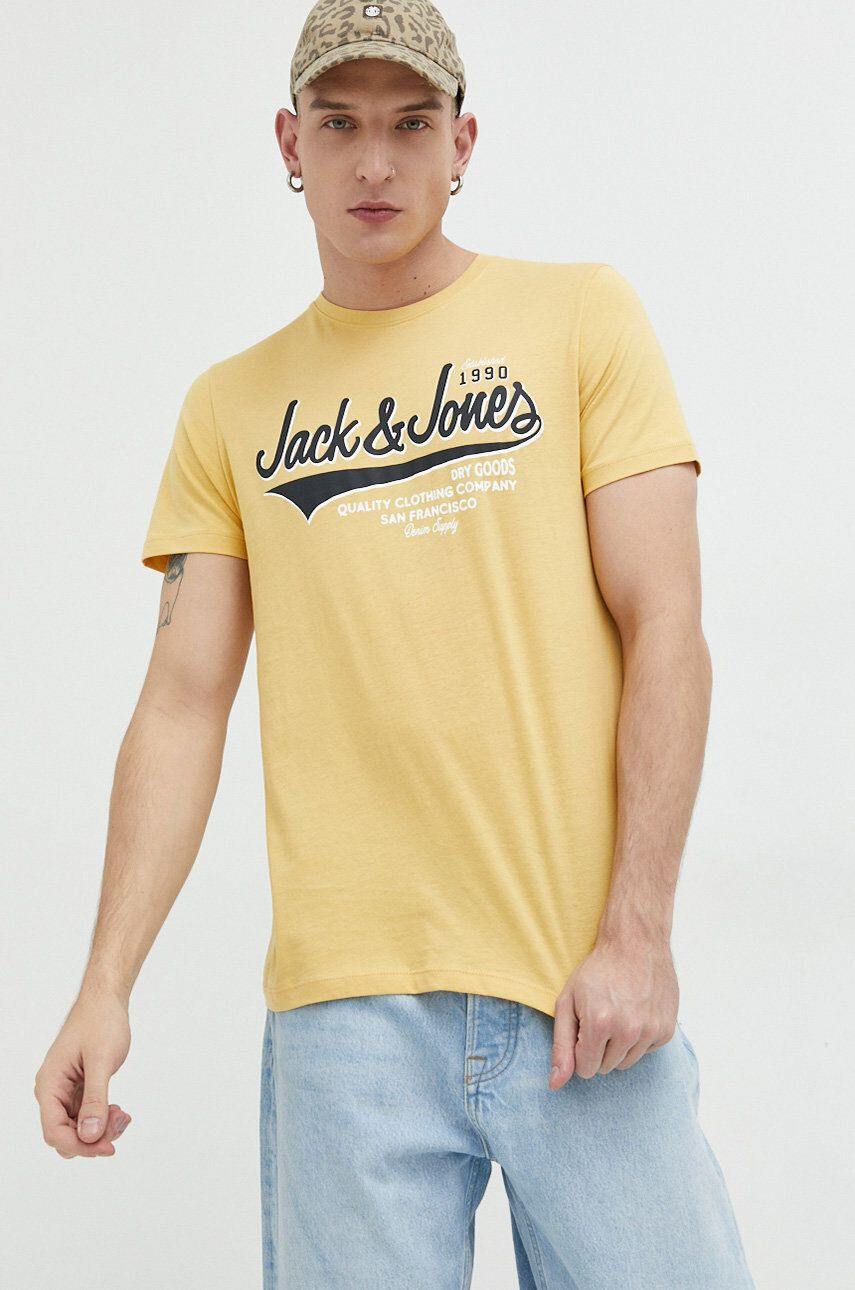 Jack & Jones Bombažna kratka majica JJELOGO - Pepit.si