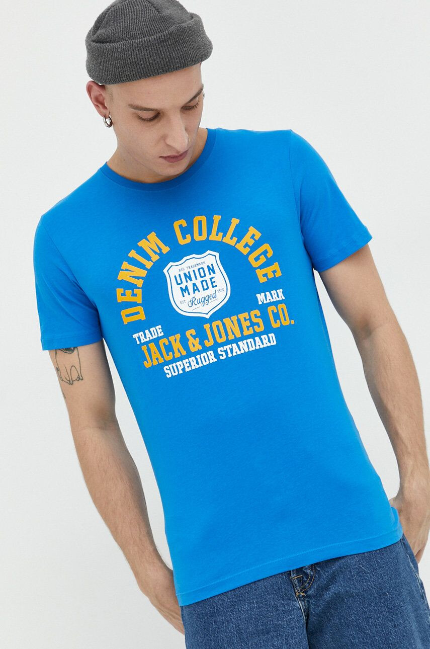 Jack & Jones Bombažna kratka majica JJELOGO - Pepit.si