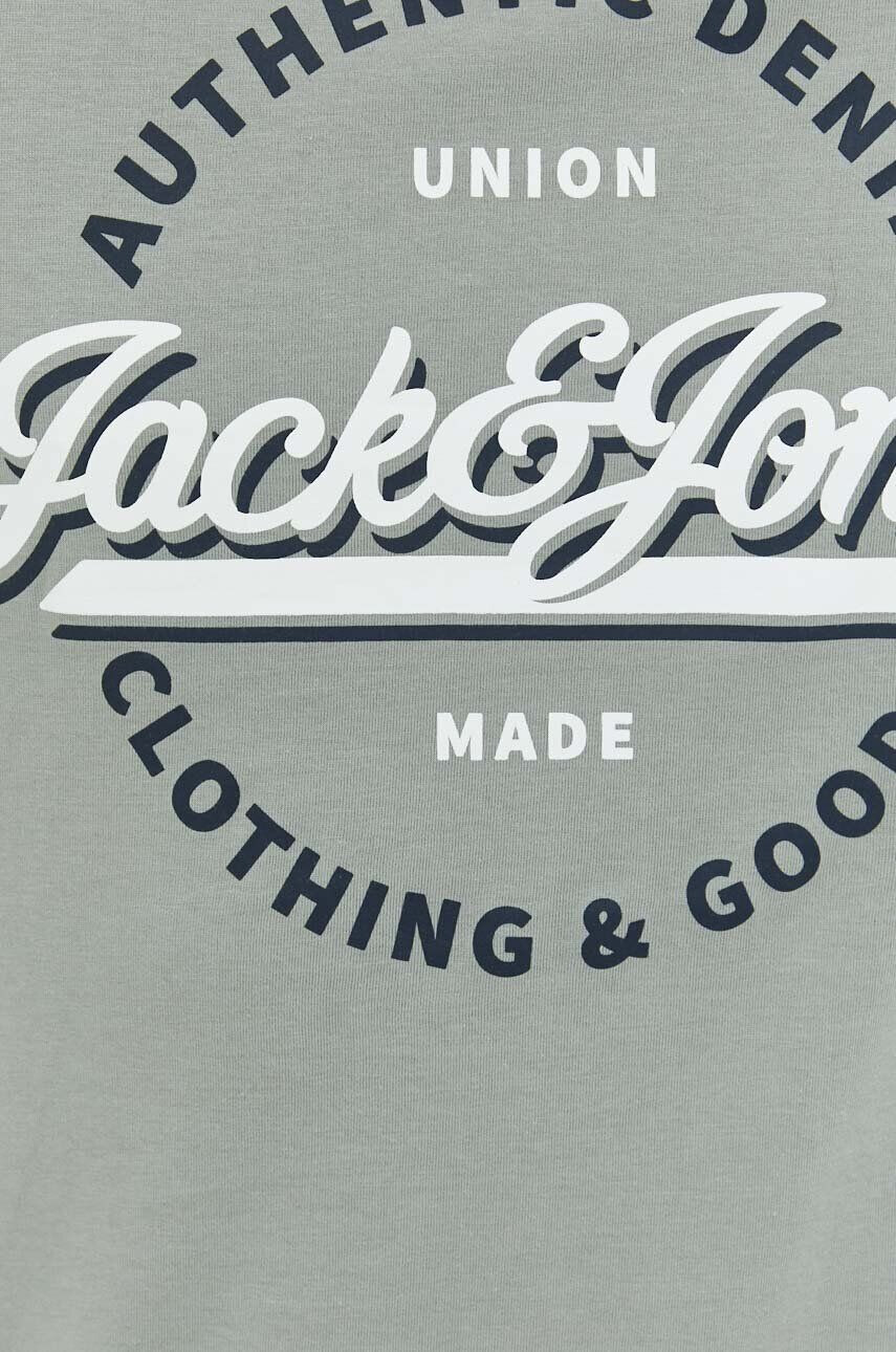 Jack & Jones Bombažna kratka majica JJSTAR zelena barva - Pepit.si