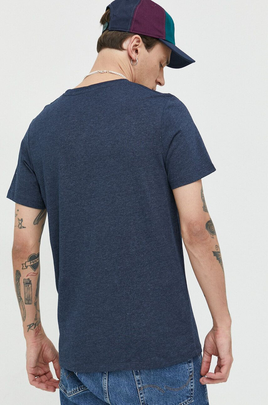 Jack & Jones Kratka majica JJEORGANIC moška mornarsko modra barva 12222887 - Pepit.si