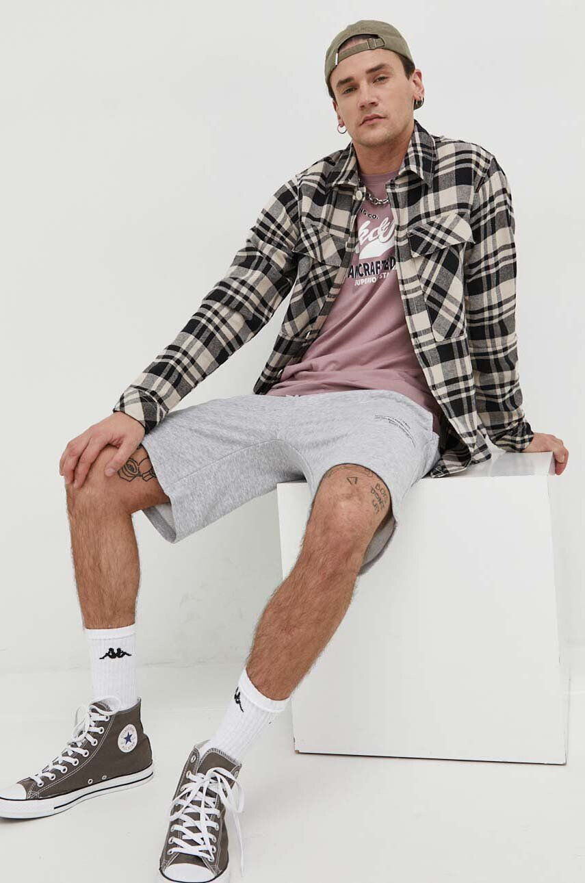 Jack & Jones Kratke hlače JPSTFELIX moške siva barva 12225113 - Pepit.si