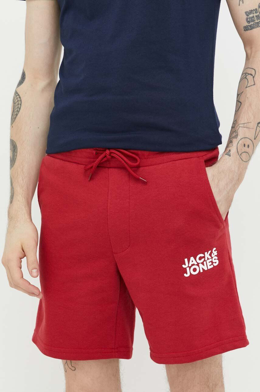 Jack & Jones Kratke hlače JPSTNEWSOFT moške rdeča barva 12228920 - Pepit.si