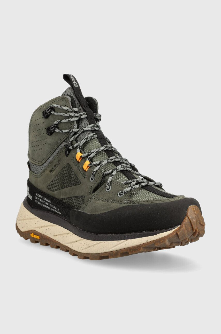 Jack Wolfskin Čevlji Terraquest Texapore Mid moški zelena barva - Pepit.si