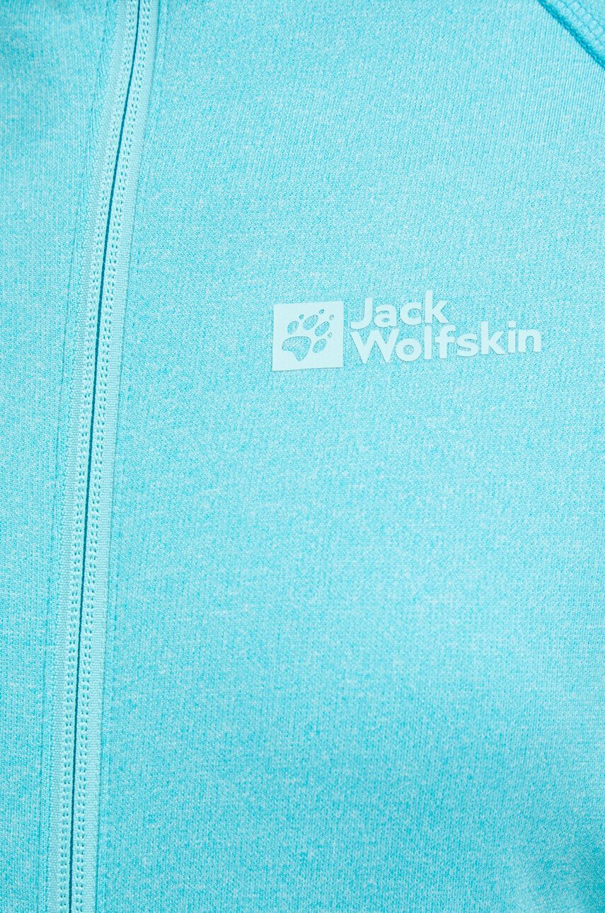 Jack Wolfskin Športni pulover Fortberg Fz turkizna barva - Pepit.si