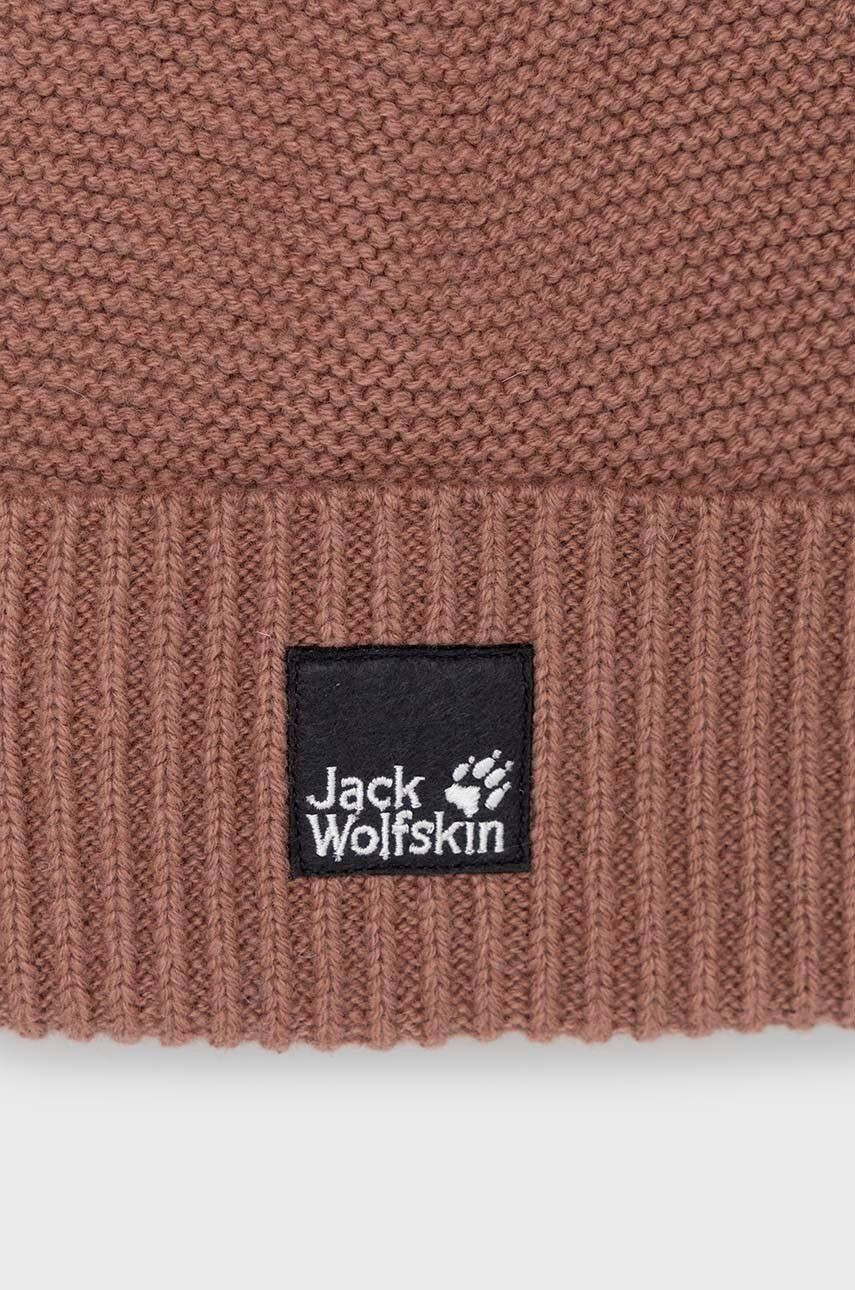 Jack Wolfskin Volnena kapa rjava barva - Pepit.si