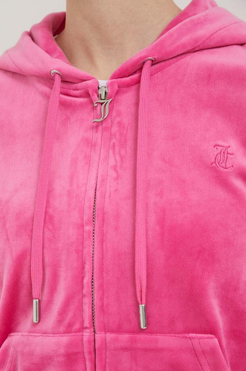 Juicy Couture Pulover ženska roza barva s kapuco - Pepit.si