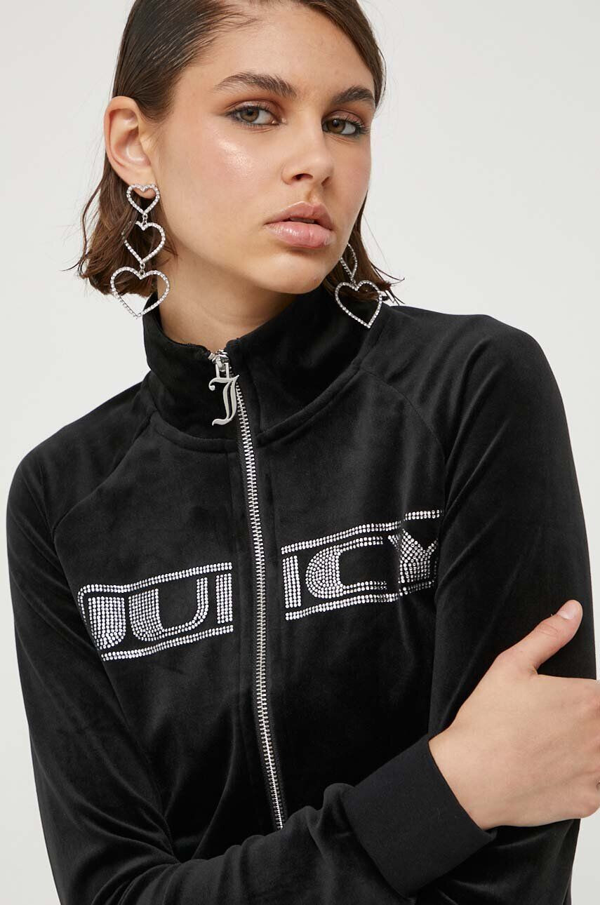 Juicy Couture Pulover ženska črna barva - Pepit.si