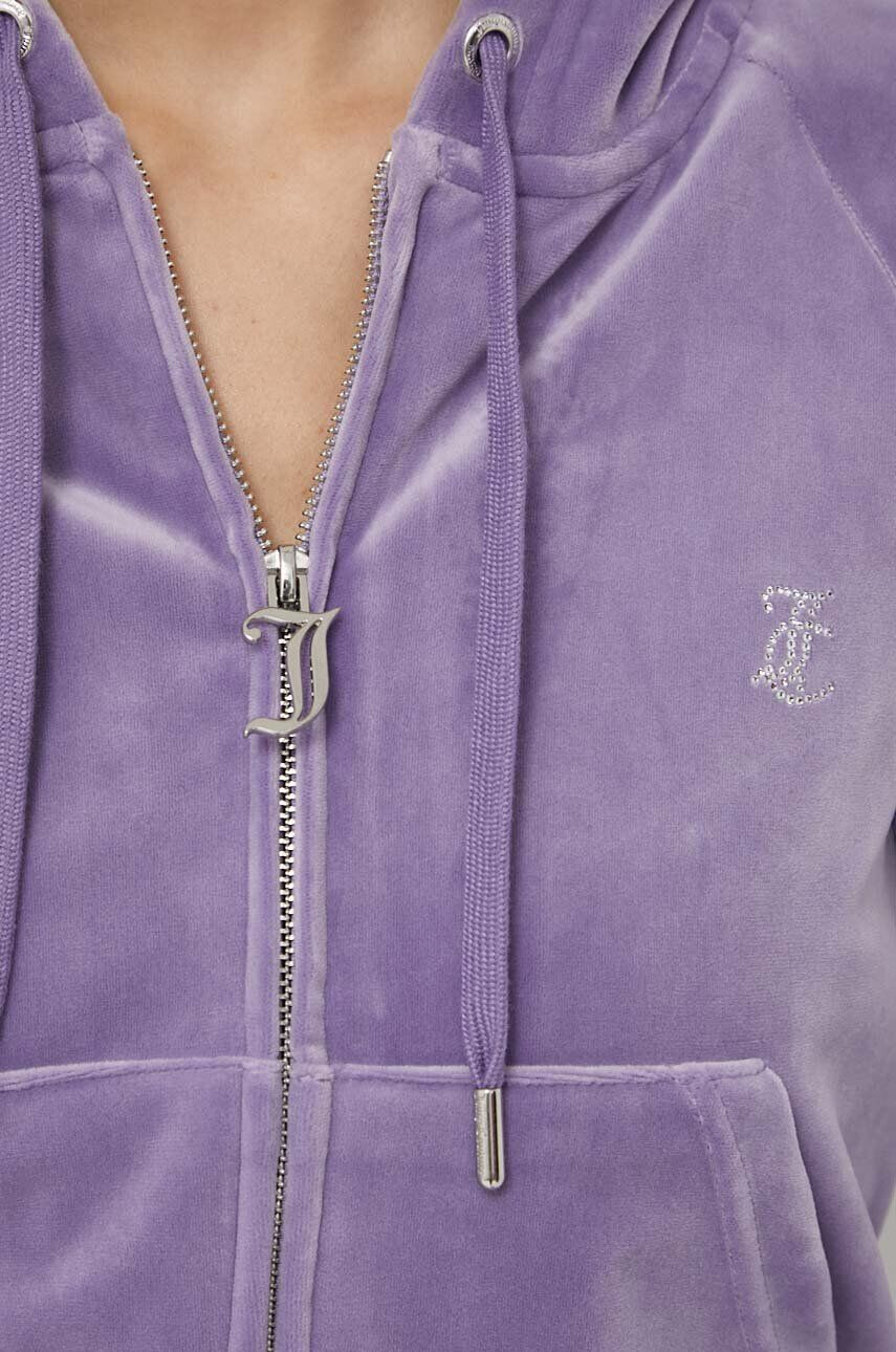 Juicy Couture Pulover Madison ženski vijolična barva s kapuco - Pepit.si