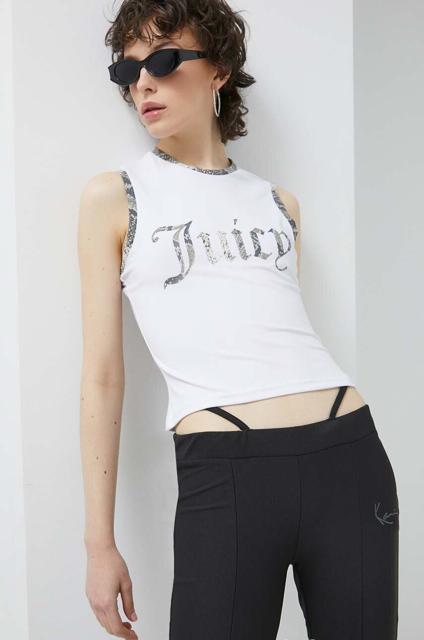 Juicy Couture Top ženski bela barva - Pepit.si