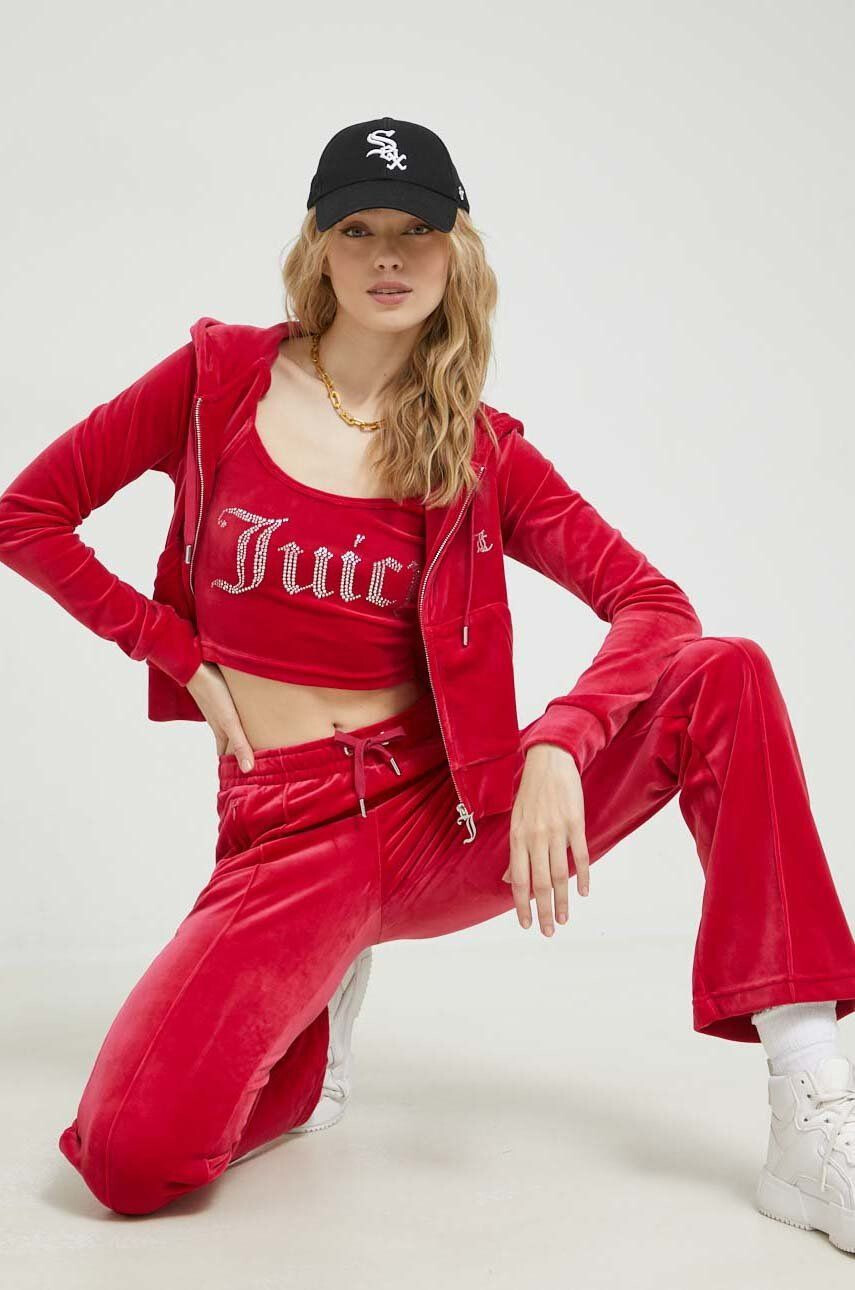 Juicy Couture Top Rain ženski roza barva - Pepit.si