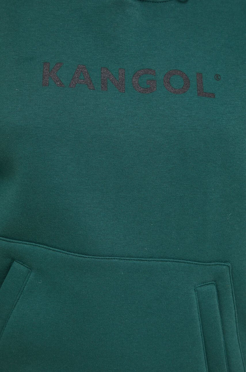 Kangol Bluza unisex zelena barva s kapuco - Pepit.si