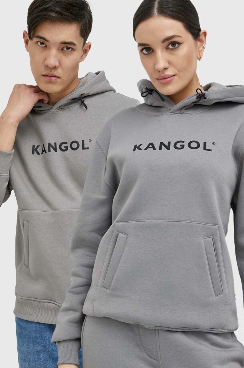 Kangol Bluza unisex siva barva s kapuco - Pepit.si