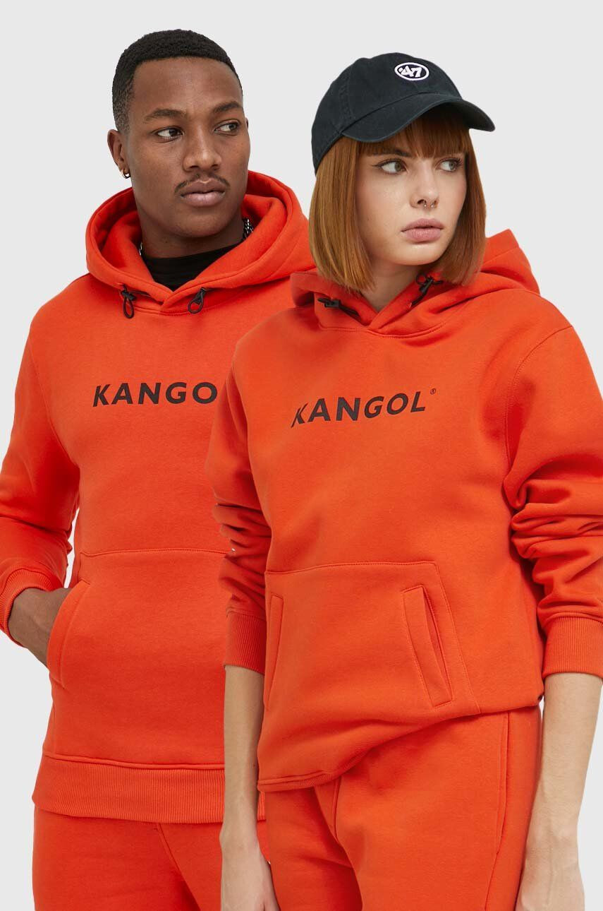 Kangol Bluza unisex oranžna barva s kapuco - Pepit.si