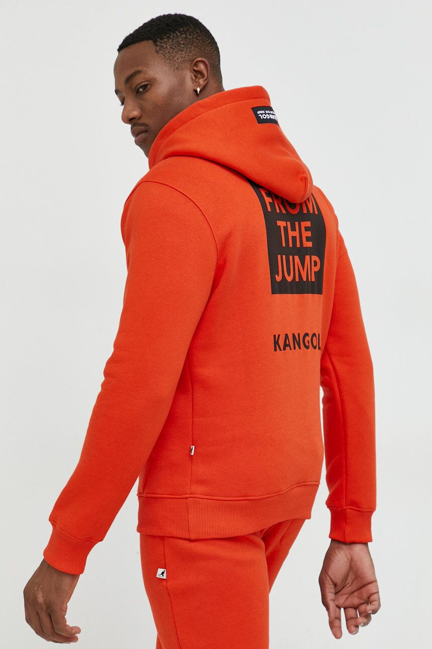 Kangol Bluza unisex oranžna barva s kapuco - Pepit.si