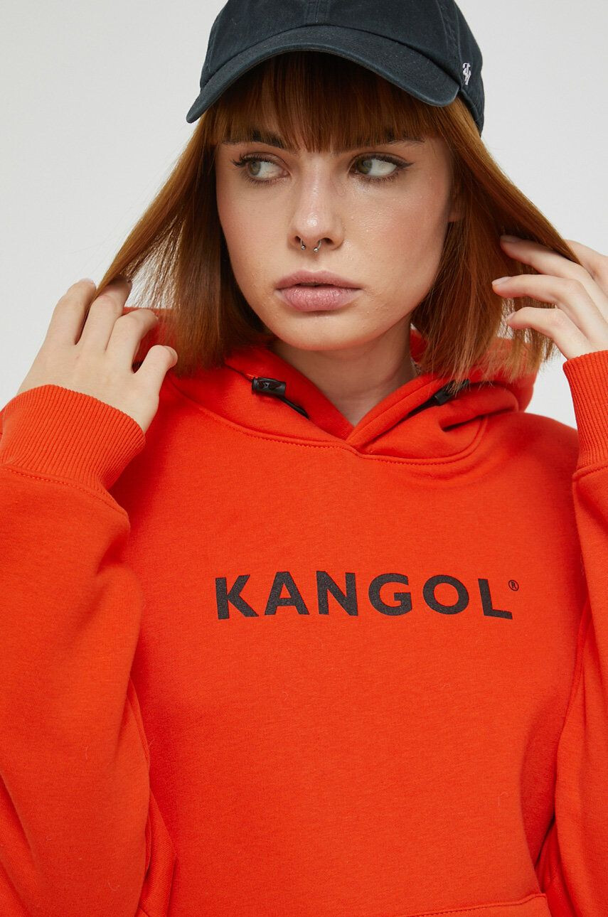 Kangol Bluza unisex oranžna barva s kapuco - Pepit.si