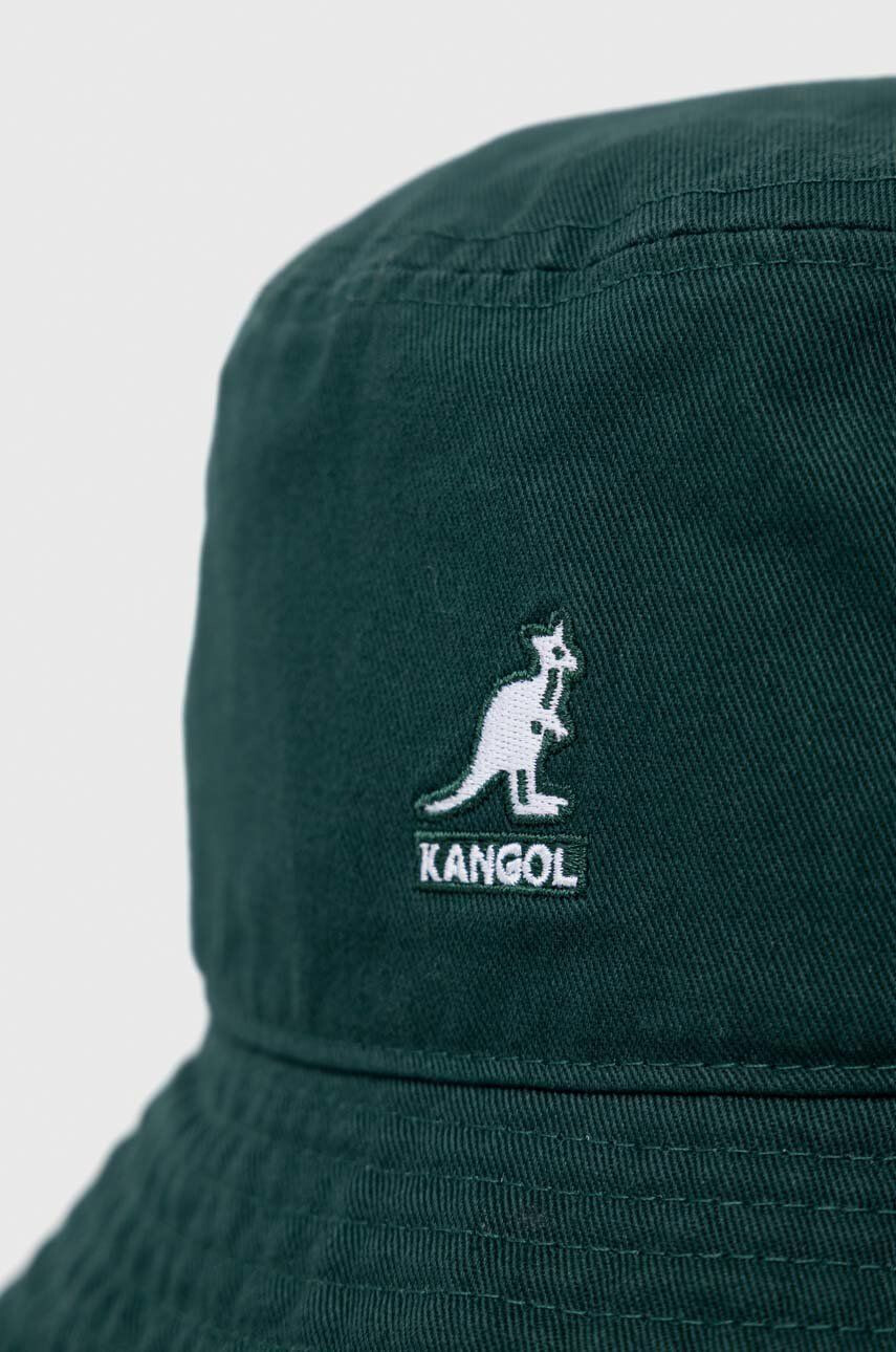 Kangol Bombažni klobuk zelena barva - Pepit.si