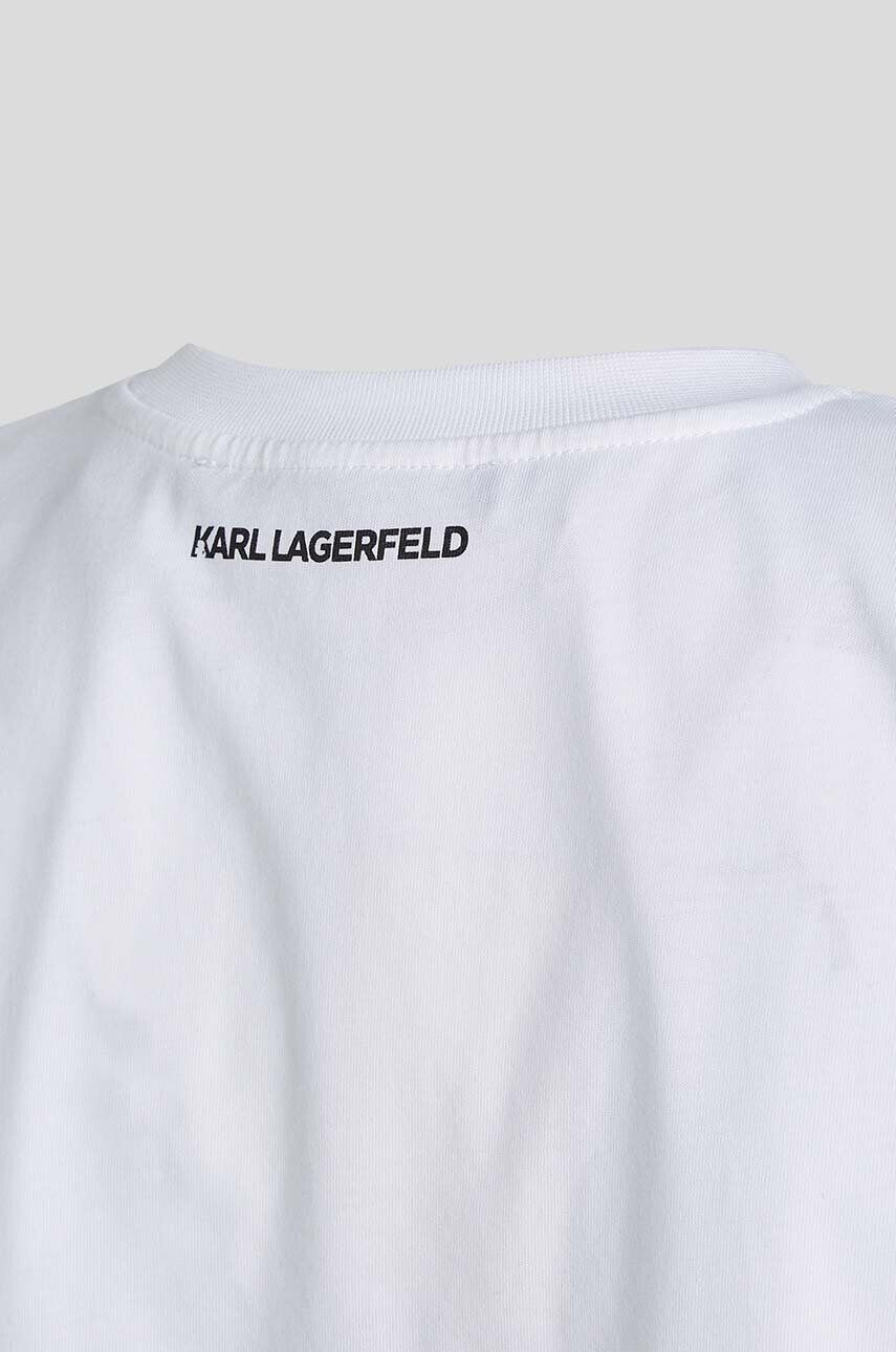 Karl Lagerfeld Bombažen top KL x Ultimate ikon bela barva - Pepit.si