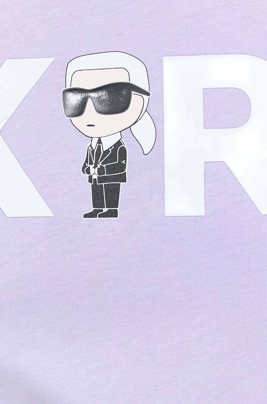 Karl Lagerfeld Bombažna kratka majica - Pepit.si