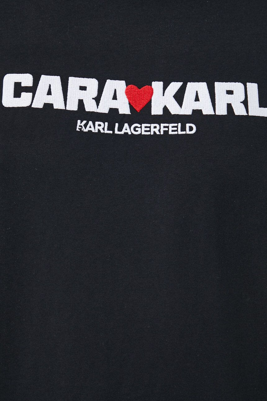 Karl Lagerfeld Bombažna kratka majica x Cara Delevingne - Pepit.si