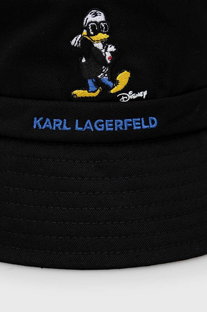 Karl Lagerfeld Bombažni klobuk x Disney črna barva - Pepit.si